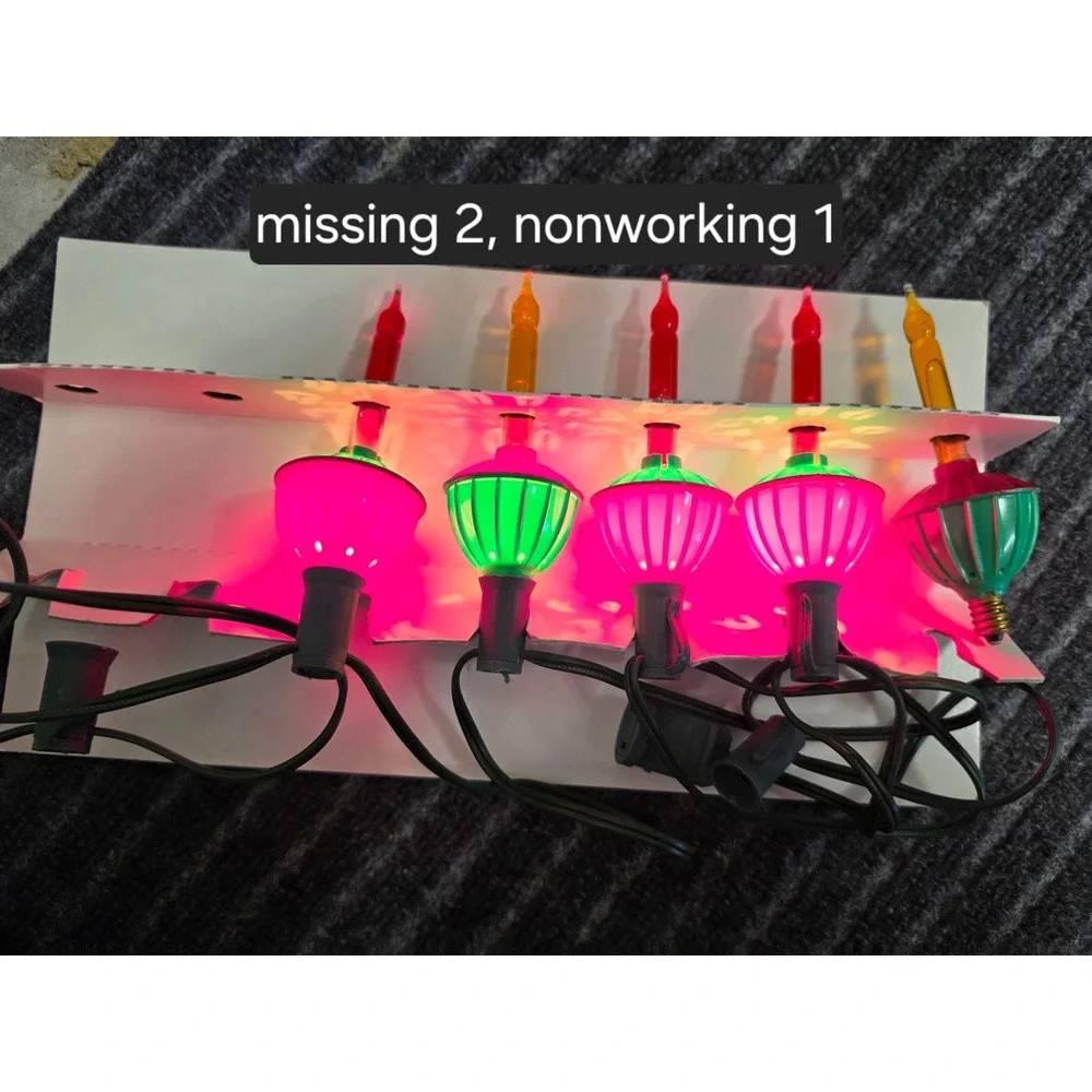 Noma Expressions 7 Bubble Lite Set Vintage Christmas Lights Lot of 3 2807
